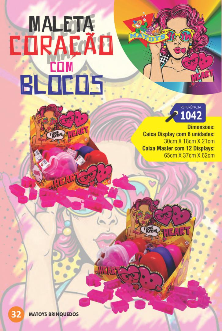 MALETA CORAÇÃO COM BLOCOS